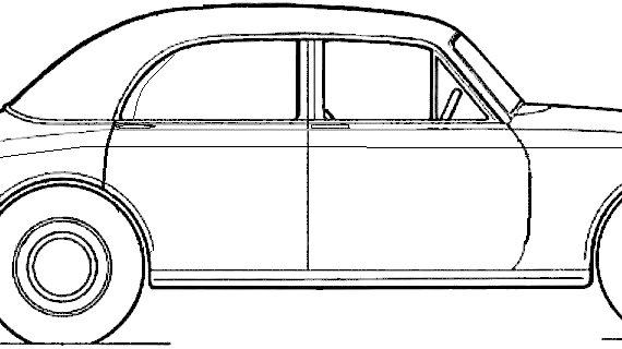 Riley 2.6 (1958) - Разные автомобили - чертежи, габариты, рисунки автомобиля