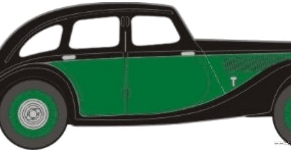 Riley Kestrel Sprite (1937) - Разные автомобили - чертежи, габариты, рисунки автомобиля