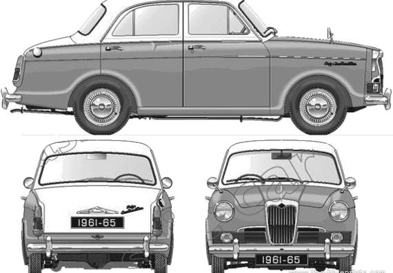 Riley One-Point-Five Mk.III (1961) - Рилей - чертежи, габариты, рисунки автомобиля