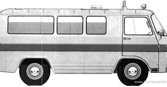 Rocar TV12S Ambulance (1973) - Разные автомобили - чертежи, габариты, рисунки автомобиля
