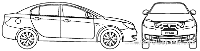 Roewe 350 (2010) - Разные автомобили - чертежи, габариты, рисунки автомобиля