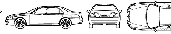 Roewe 750 (2010) - Разные автомобили - чертежи, габариты, рисунки автомобиля