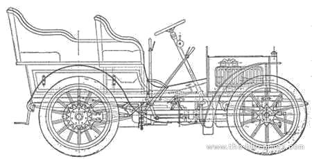 Rolls-Royce 10hp (1904) - Роллс Ройс - чертежи, габариты, рисунки автомобиля