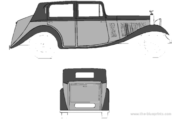 Rolls-Royce 20-25 HP (1934) - Роллс Ройс - чертежи, габариты, рисунки автомобиля