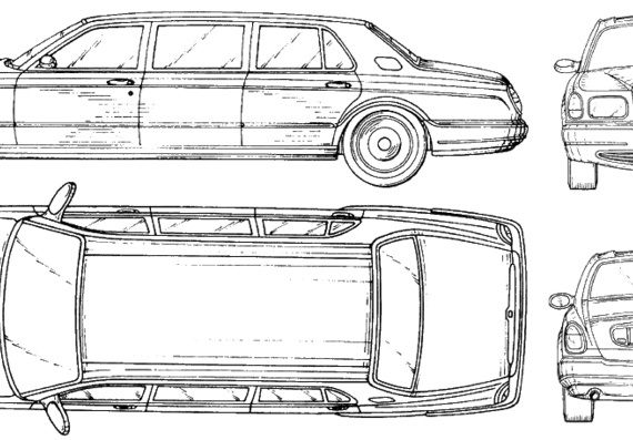 Rolls-Royce Limo (2003) - Роллс Ройс - чертежи, габариты, рисунки автомобиля