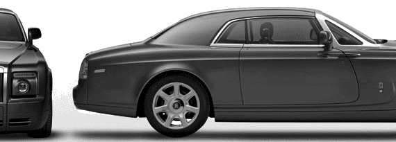 Rolls-Royce Phantom Coupe (2010) - Роллс Ройс - чертежи, габариты, рисунки автомобиля