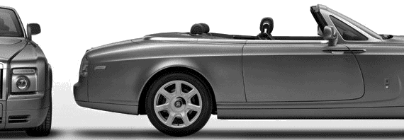 Rolls-Royce Phantom Drophead Coupe (2010) - Роллс Ройс - чертежи, габариты, рисунки автомобиля
