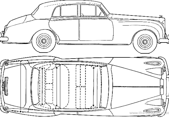 Rolls-Royce Silver Cloud - Роллс Ройс - чертежи, габариты, рисунки автомобиля