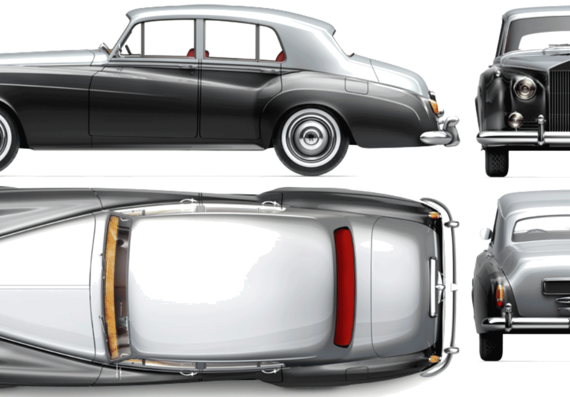 Rolls-Royce Silver Cloud II (1959) - Роллс Ройс - чертежи, габариты, рисунки автомобиля