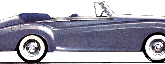 Rolls-Royce Silver Cloud II Coupe Convertible (1960) - Роллс Ройс - чертежи, габариты, рисунки автомобиля