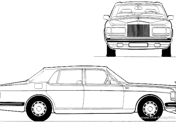 Rolls-Royce Silver Spirit - Роллс Ройс - чертежи, габариты, рисунки автомобиля