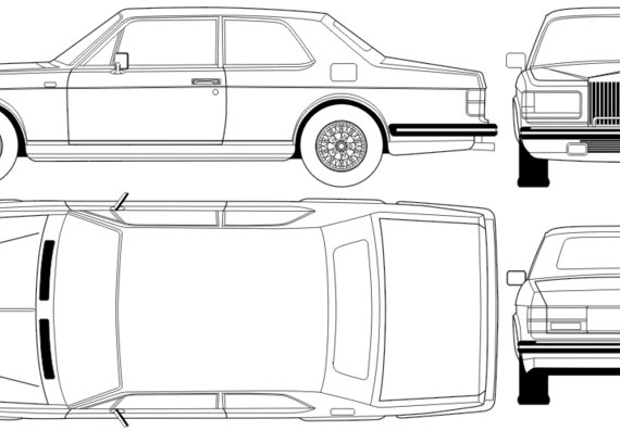 Rolls-Royce Silver Spirit Hooper 2dr - Роллс Ройс - чертежи, габариты, рисунки автомобиля