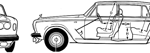 Rolls-Royce Silver Wraith (1981) - Роллс Ройс - чертежи, габариты, рисунки автомобиля