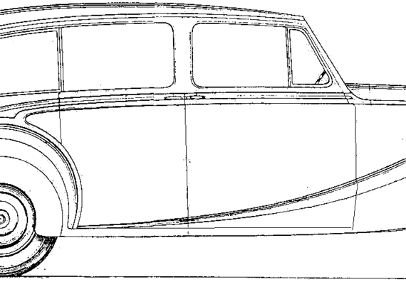 Rolls-Royce Silver Wraith Hooper (1959) - Роллс Ройс - чертежи, габариты, рисунки автомобиля