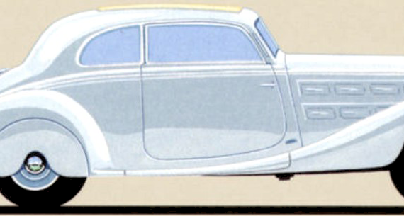 Rolls-Royce Silver Wraith Touring Coupe (1938) - Роллс Ройс - чертежи, габариты, рисунки автомобиля