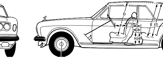 Rolls Royce Corniche (1981) - Роллс Ройс - чертежи, габариты, рисунки автомобиля