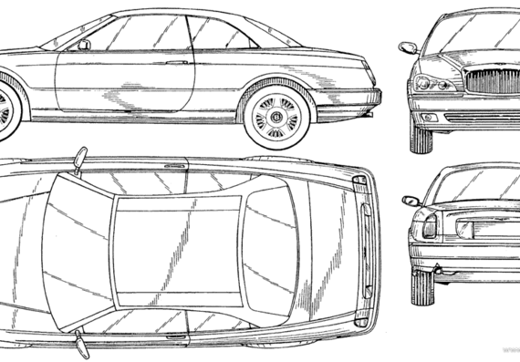 Rolls Royce Coupe - Прототип - чертежи, габариты, рисунки автомобиля