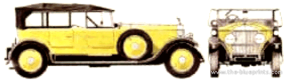 Rolls Royce Phantom I (1925) - Роллс Ройс - чертежи, габариты, рисунки автомобиля