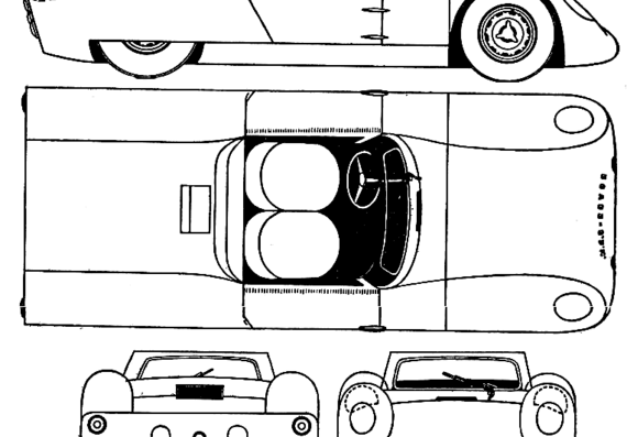 Rover-BRM Gas Turbine Car Le Mans (1963) - Ровер - чертежи, габариты, рисунки автомобиля