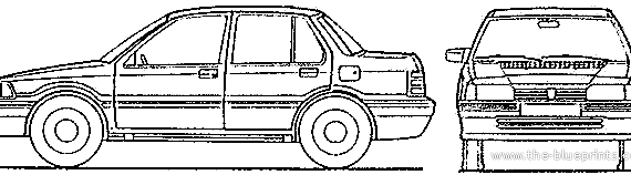 Rover 213 S (1993) - Ровер - чертежи, габариты, рисунки автомобиля