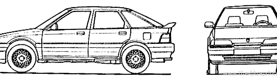 Rover 216 GTI 16V (1993) - Rover - drawings, dimensions, pictures of the car