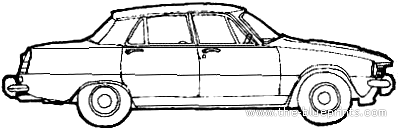 Rover 2200 SC P6 (1973) - Ровер - чертежи, габариты, рисунки автомобиля