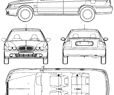Rover 400 4-Door - Rover - drawings, dimensions, pictures of the car