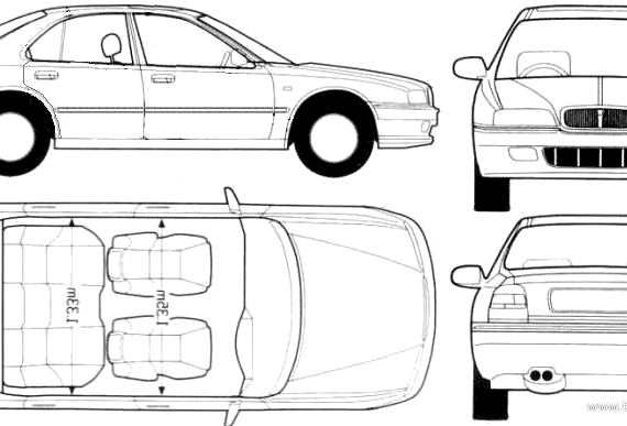 Rover 623 - Ровер - чертежи, габариты, рисунки автомобиля
