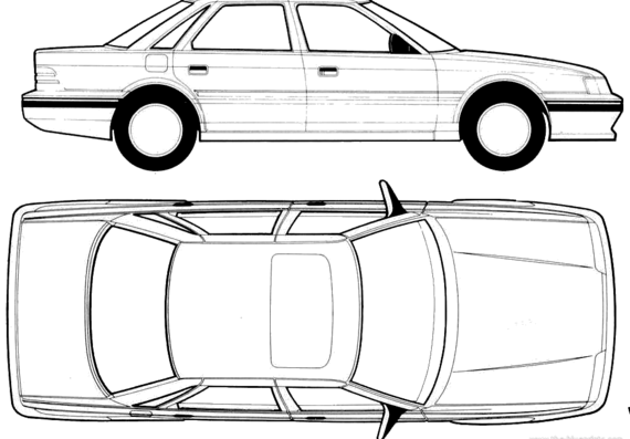 Rover 800 (1986) - Ровер - чертежи, габариты, рисунки автомобиля