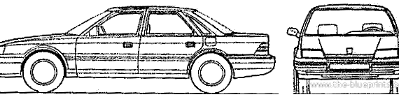 Rover 820 SI (1993) - Ровер - чертежи, габариты, рисунки автомобиля