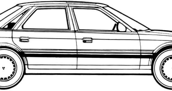 Rover 820i (1988) - Ровер - чертежи, габариты, рисунки автомобиля