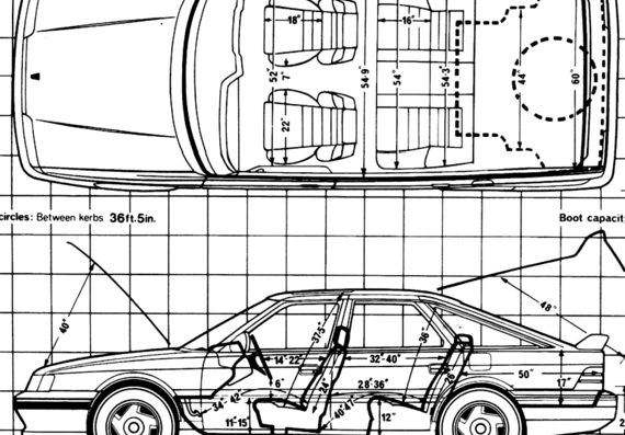 Rover 827 Vitesse (1988) - Rover - drawings, dimensions, pictures of the car