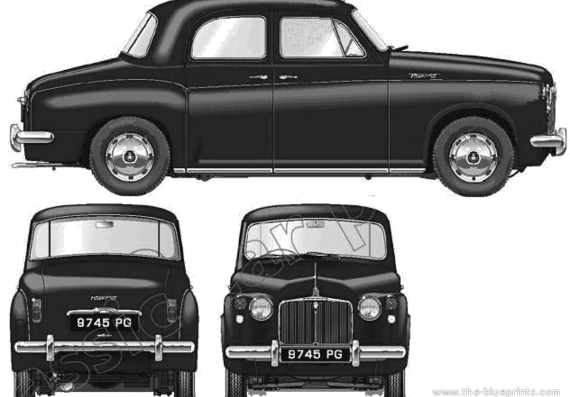 Rover 95 (1962) - Ровер - чертежи, габариты, рисунки автомобиля