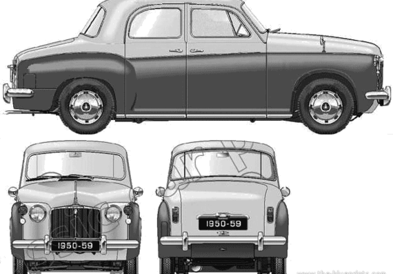 Rover P4 75 (1958) - Ровер - чертежи, габариты, рисунки автомобиля