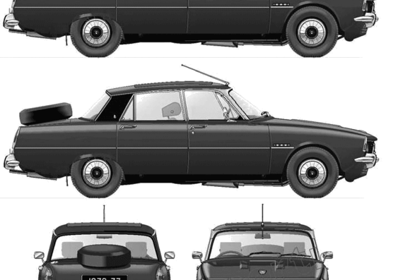 Rover P6 3500 Series II (1972) - Rover - drawings, dimensions, pictures of the car