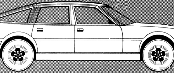 Rover SD1 2600 (1981) - Ровер - чертежи, габариты, рисунки автомобиля