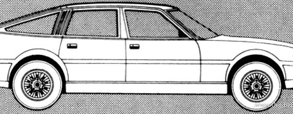 Rover SD1 3500 Vanden Plas (1981) - Ровер - чертежи, габариты, рисунки автомобиля