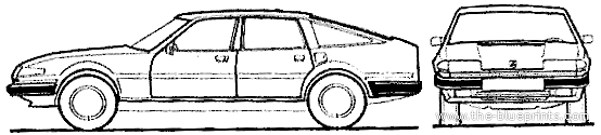 Rover SD1 L (2000) - Ровер - чертежи, габариты, рисунки автомобиля