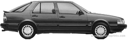 Saab 9000 - Saab - drawings, dimensions, pictures of the car
