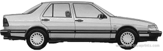 Saab 9000 CD - Saab - drawings, dimensions, pictures of the car