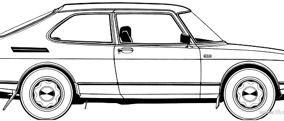 Saab 900 Combi - Сааб - чертежи, габариты, рисунки автомобиля