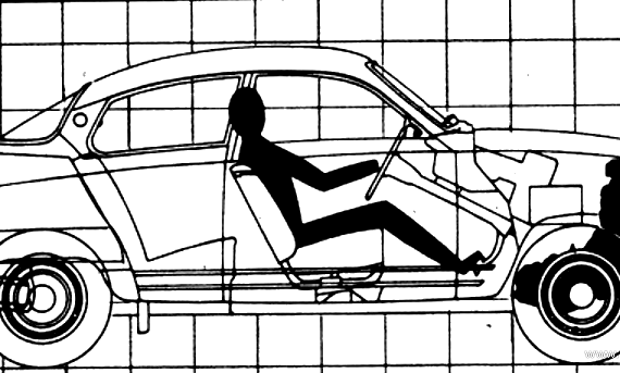 Saab 96 V4 (1968) - Сааб - чертежи, габариты, рисунки автомобиля