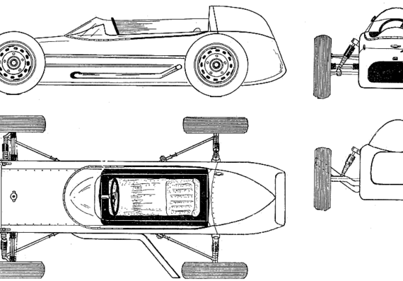 Saab Formula Junior - Сааб - чертежи, габариты, рисунки автомобиля