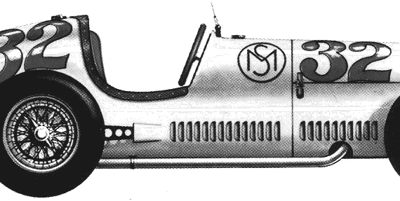 Sampson V16 Indy 500 (1940) - Разные автомобили - чертежи, габариты, рисунки автомобиля