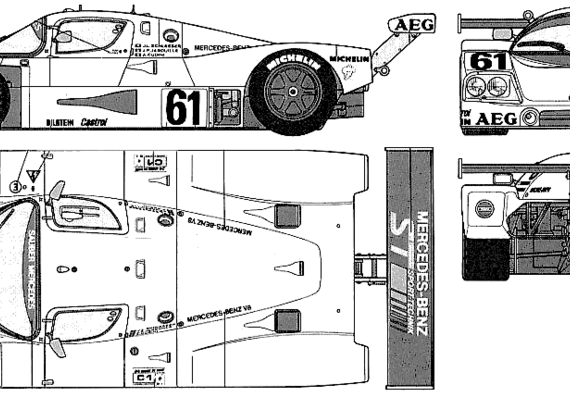 Sauber-Mercedes C9 - Mercedes Benz - drawings, dimensions, pictures of the car