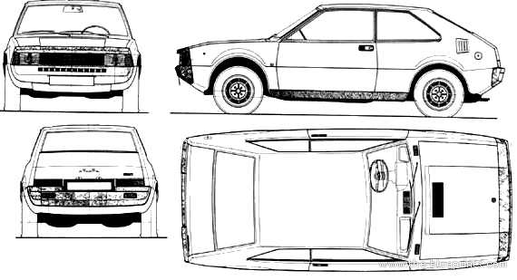 Seat 1200 Sport (1976) - Сеат - чертежи, габариты, рисунки автомобиля