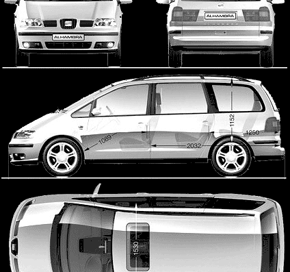 Seat Alhambra (2007) - Seat - drawings, dimensions, pictures of the car