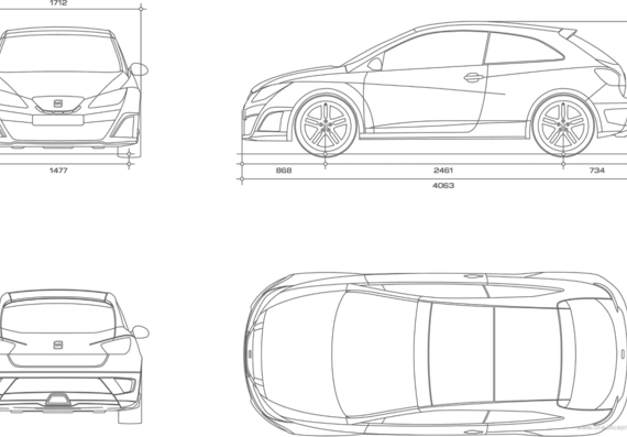 Seat Bocanegra (2008) - Seat - drawings, dimensions, pictures of the car