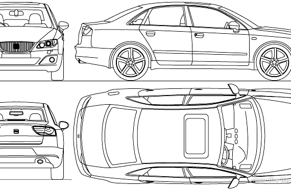 Seat Exeo (2010) - Seat - drawings, dimensions, pictures of the car