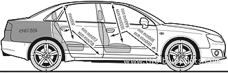 Seat Exeo 2.0 TDI Sport (2009) - Сеат - чертежи, габариты, рисунки автомобиля